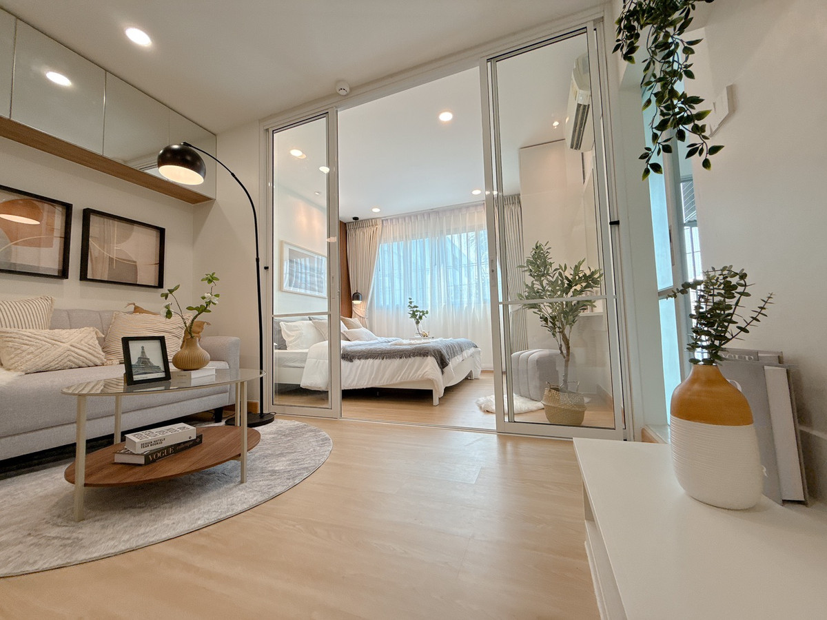 ขายคอนโดนวมินทร์ รามอินทรา : ห้องแต่งสวย สไตล์ Japandi ใกล้รถไฟฟ้าสายสีชมพู – ดีคอนโด รามอินทรา 