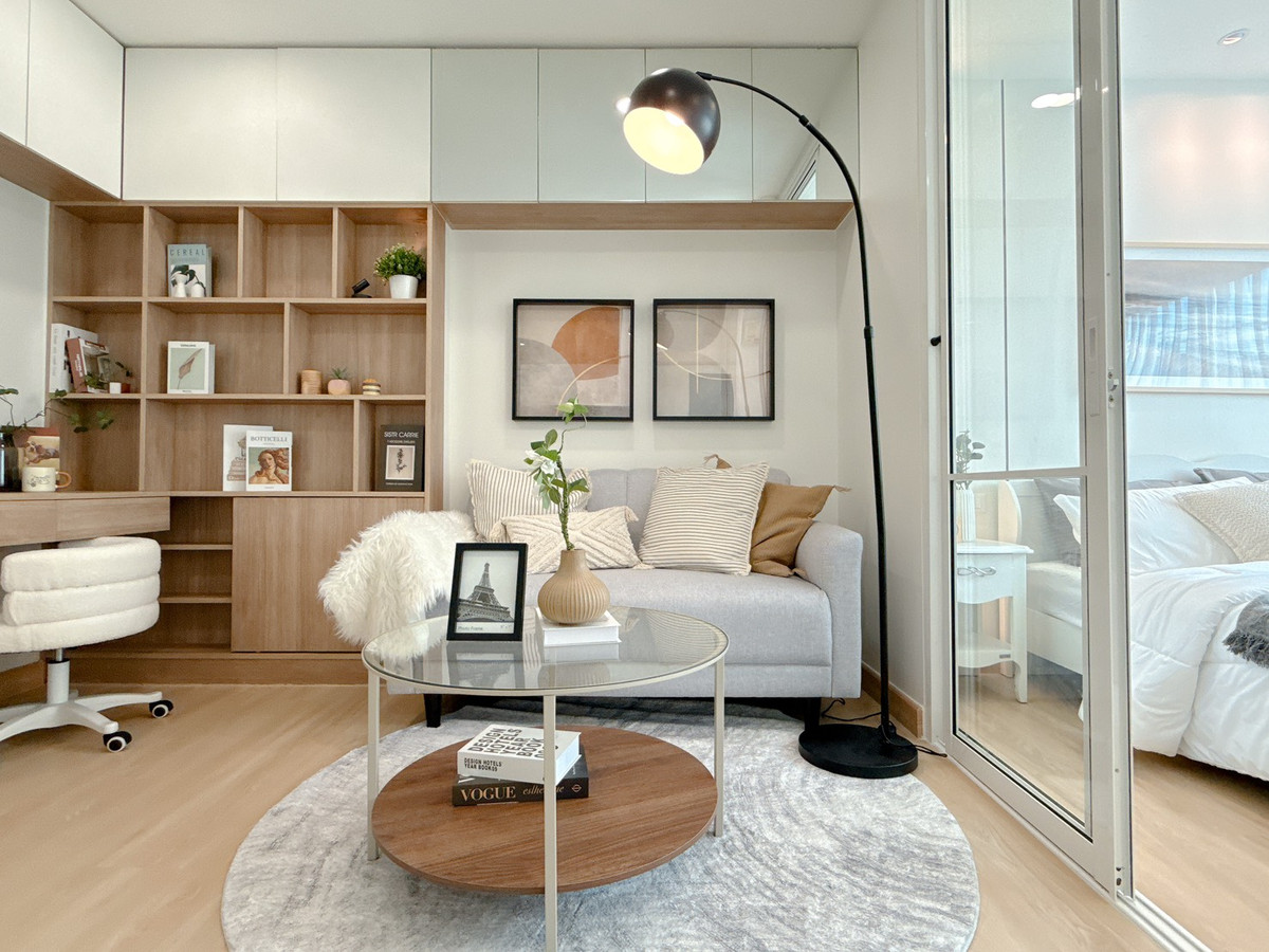 ขายคอนโดนวมินทร์ รามอินทรา : ห้องแต่งสวย สไตล์ Japandi ใกล้รถไฟฟ้าสายสีชมพู – ดีคอนโด รามอินทรา 