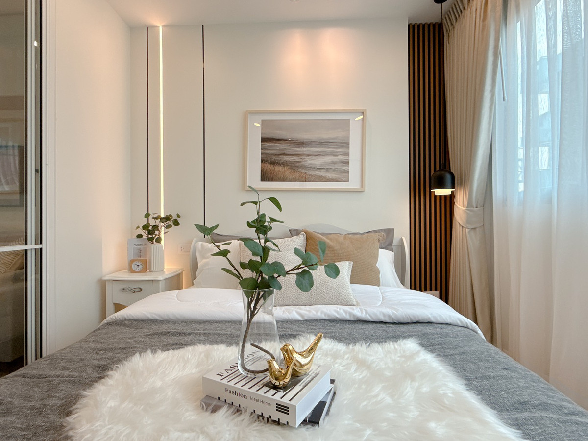 ขายคอนโดนวมินทร์ รามอินทรา : ห้องแต่งสวย สไตล์ Japandi ใกล้รถไฟฟ้าสายสีชมพู – ดีคอนโด รามอินทรา 