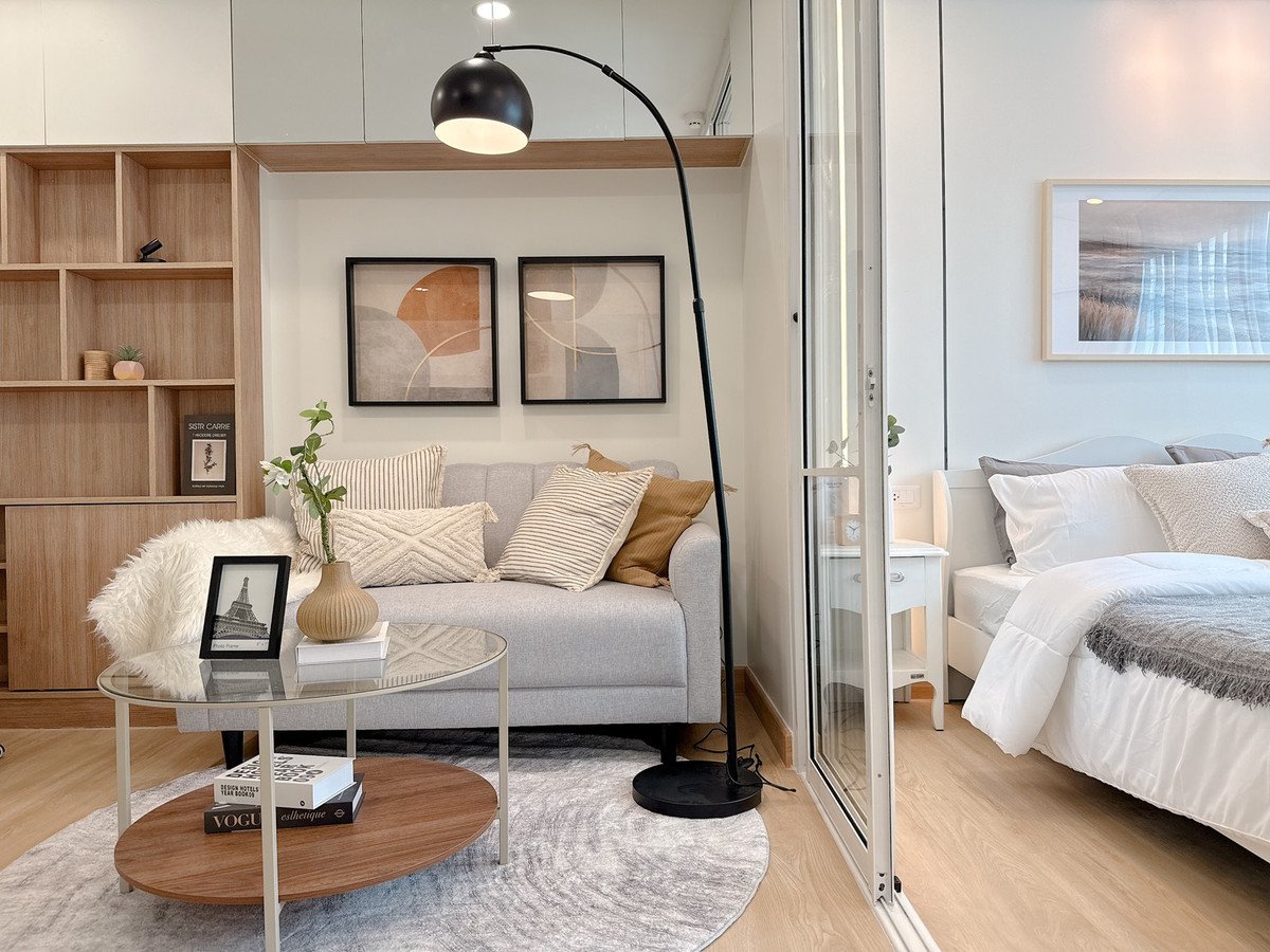 ขายคอนโดนวมินทร์ รามอินทรา : ห้องแต่งสวย สไตล์ Japandi ใกล้รถไฟฟ้าสายสีชมพู – ดีคอนโด รามอินทรา 