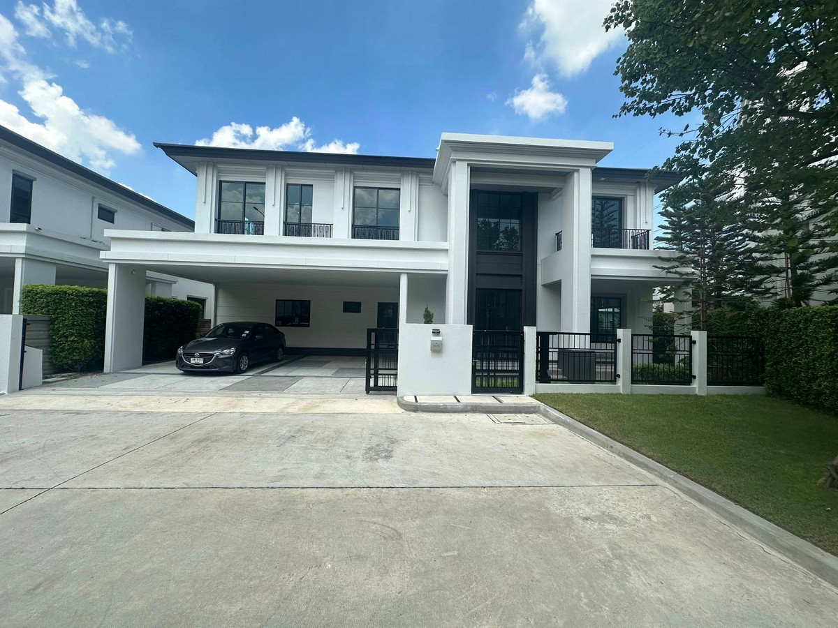 For RentHouseLadkrabang, Suwannaphum Airport : For rent - two-story detached house Setthasiri Bangna-Suvarnabhumi Project, House No. 888