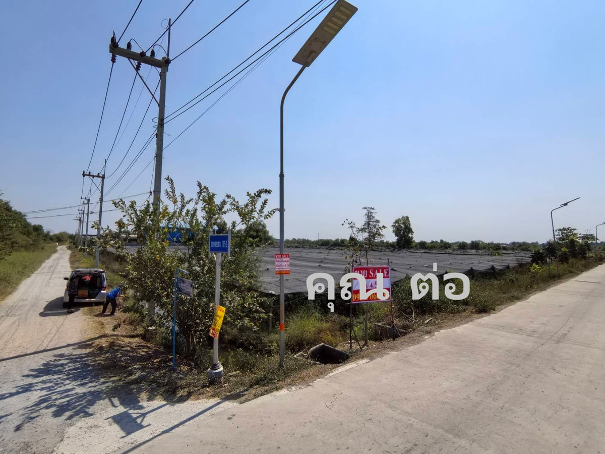 For SaleLandPathum Thani,Rangsit, Thammasat : 👍 Land for sale, corner plot, 4.5 rai, Khlong Sam ❤️