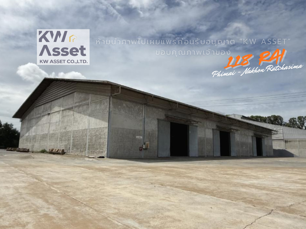 For SaleFactoryKorat Nakhon Ratchasima : Land for sale 118-2-85 rai (189,940) with warehouse - 6 factories 📍Phimai - Nakhon Ratchasima has a factory business license Ror.4: 9(6)