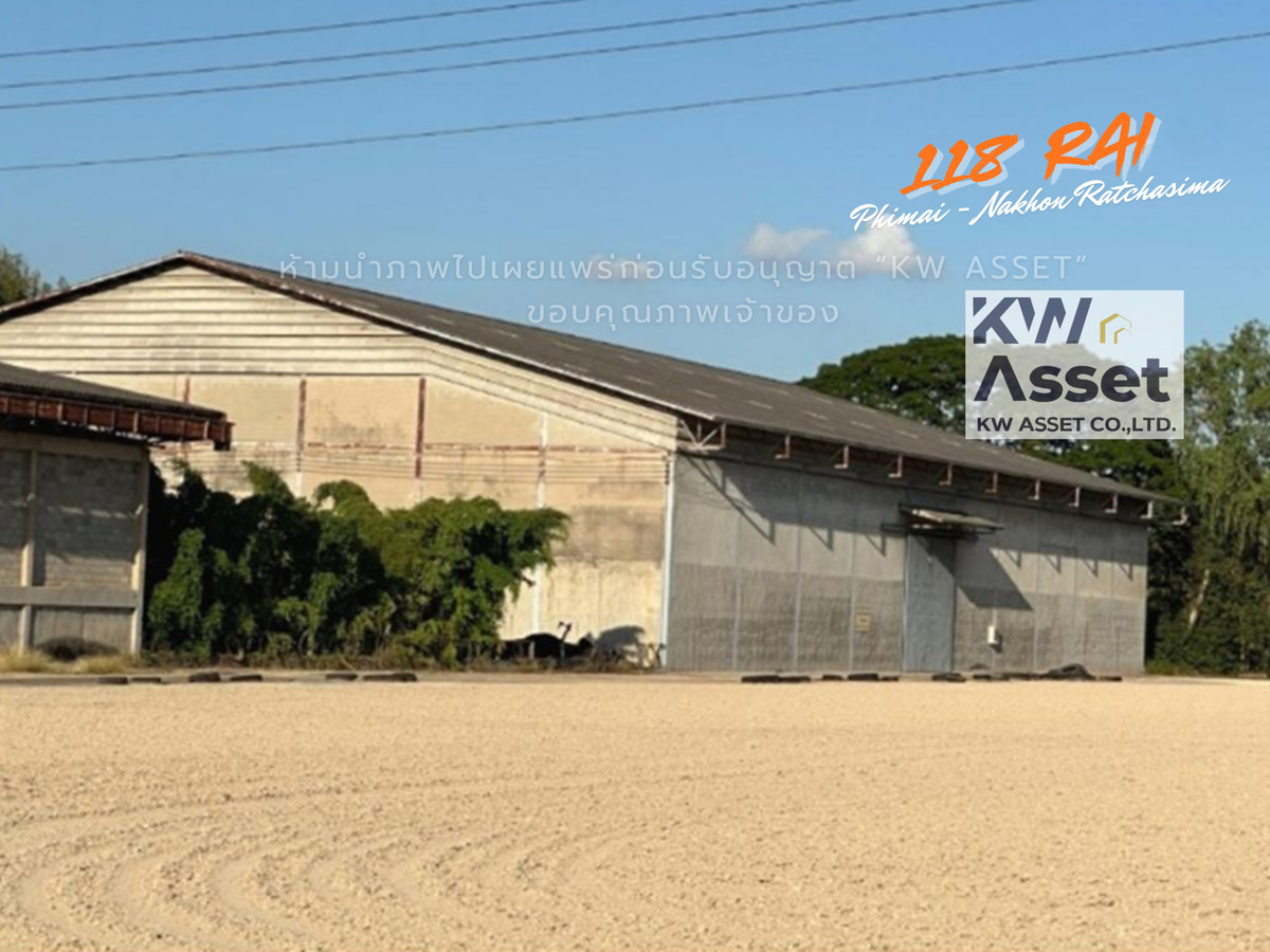 For SaleFactoryKorat Nakhon Ratchasima : Land for sale 118-2-85 rai (189,940) with warehouse - 6 factories 📍Phimai - Nakhon Ratchasima has a factory business license Ror.4: 9(6)