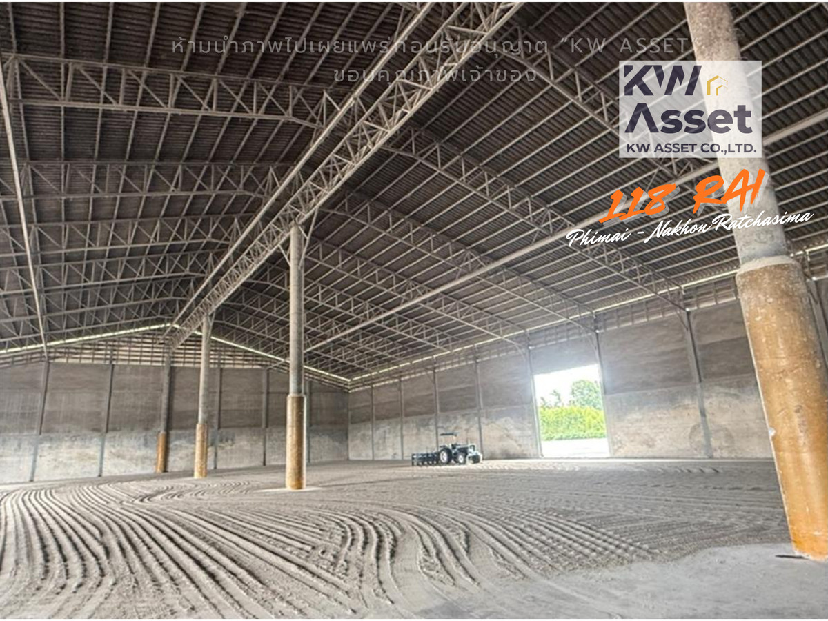 For SaleFactoryKorat Nakhon Ratchasima : Land for sale 118-2-85 rai (189,940) with warehouse - 6 factories 📍Phimai - Nakhon Ratchasima has a factory business license Ror.4: 9(6)