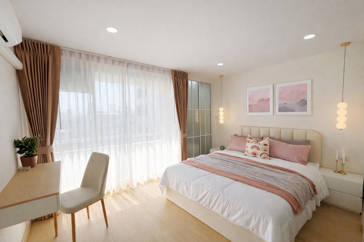 For SaleCondoLadprao101, Happy Land, The Mall Bang Kapi : 🌟Urgent Sale🌟 Renovated, ready-to-move-in condo at City Villa Ladprao 126, a condo in the heart of the business district.