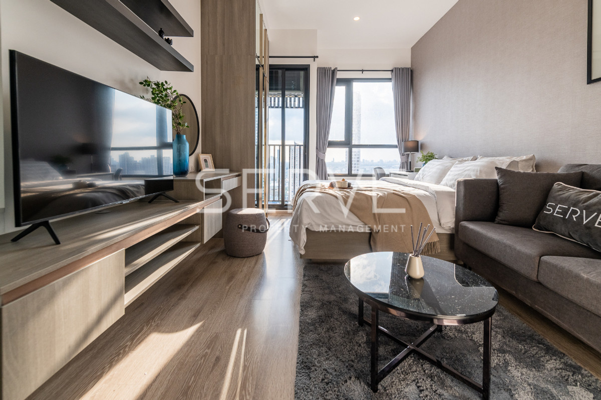 ให้เช่าคอนโดอ่อนนุช อุดมสุข : สตูดิโอ กั้นเป็นสัดส่วน ห้องแต่งสวยมาก ชั้นสูง 25+ วิวดี ๆ บนทำเลดีๆ  ใกล้ BTS อ่อนนุช 650 ม. ที่คอนโด KnightsBridge Prime Onnut / ให้เช่าคอนโด