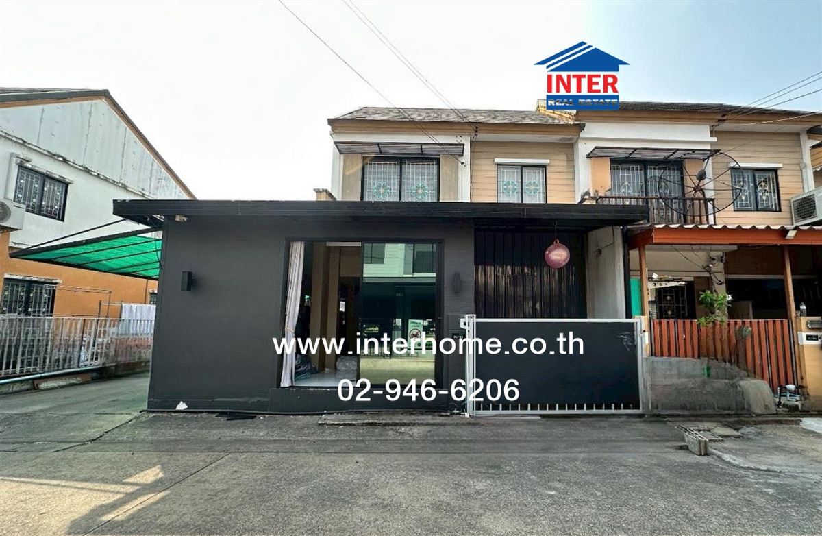 For SaleTownhomePathum Thani,Rangsit, Thammasat : Townhouse, 2 floors, 21.7 sq m, Pruksa 40 Village, Rangsit, Khlong 3, Rangsit-Nakhon Nayok Road. Road along Khlong Sam Mueang Pathum Thani, Pathum Thani