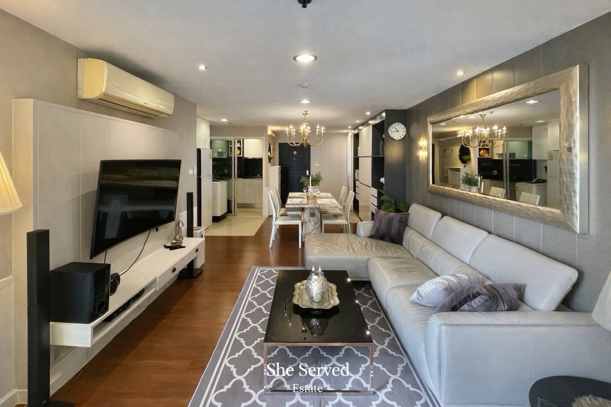 ให้เช่าคอนโดพระราม 9 เพชรบุรีตัดใหม่ RCA : ◈ Belle Grand Rama 9 ◈ 3 Bedrooms | 2 Bathrooms • 2 Balconies •1 Kitchen
• Size 99 sq.m.