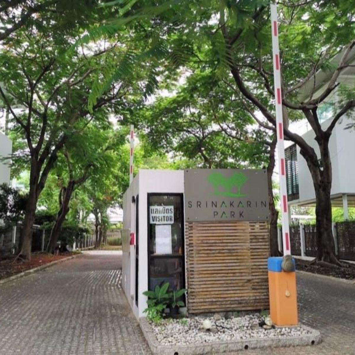 For SaleLandBangna, Bearing, Lasalle : Empty land for sale, area 173.8 square meters, in Srinakarin Park Village. Beautiful rectangular plot, easy to lay out, width 33 meters, depth 25 meters.