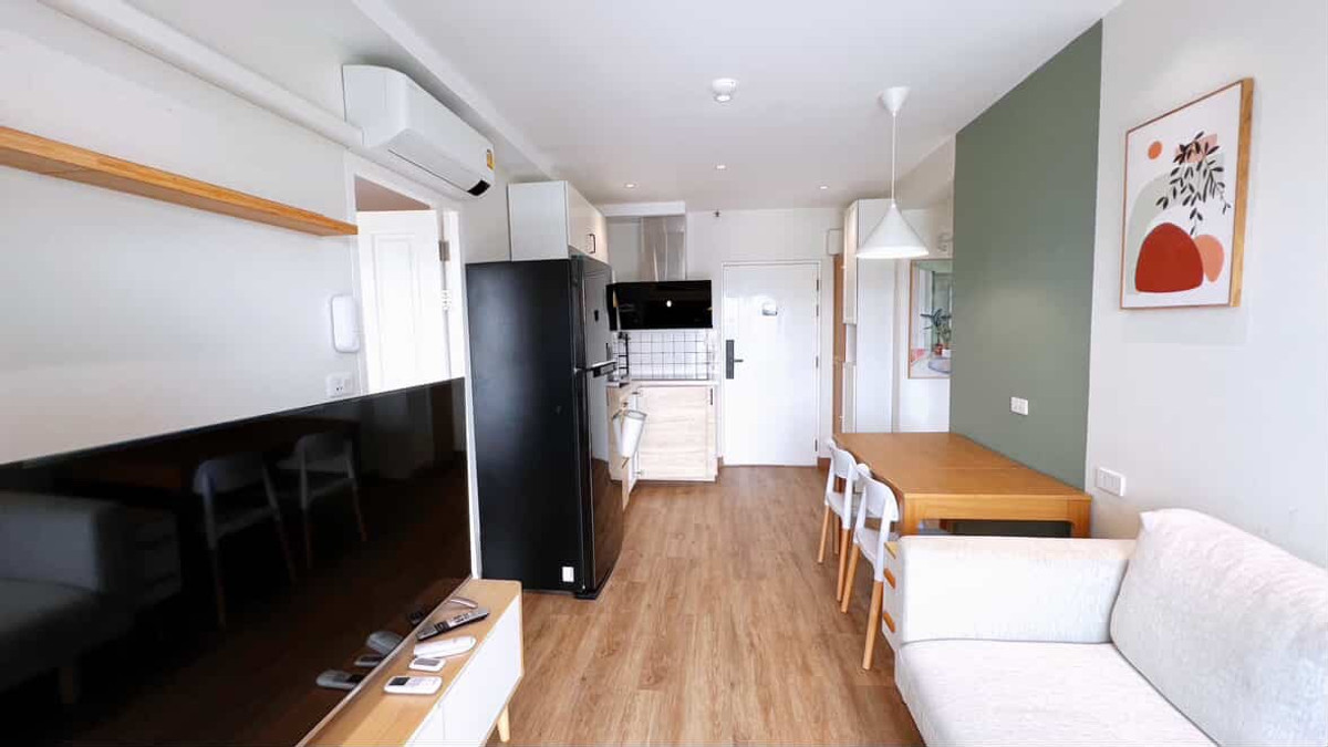 For SaleCondoRama9, Petchburi, RCA : Selling at a loss 🔥 HOT DEAL, cheap and the best value right now!! Beautiful room decorated in Muji style, 2 bedrooms, 52 sq m, Rama 9 intersection, only 3.8 million!! 🔥A Space Hideaway Asoke-Ratchada, fully furnished, ready to move in. Hurry and contact 