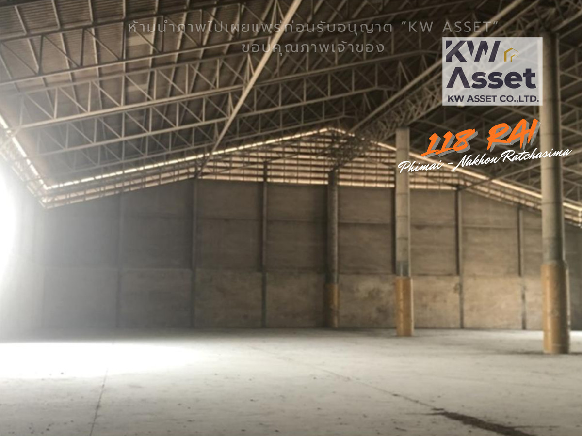 For SaleFactoryKorat Nakhon Ratchasima : Land for sale 118-2-85 rai (189,940) with warehouse - 6 factories 📍Phimai - Nakhon Ratchasima has a factory business license Ror.4: 9(6)