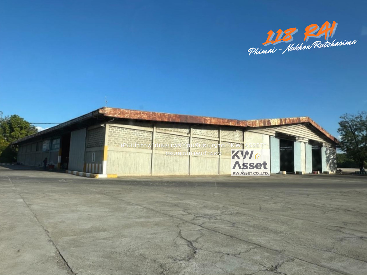 For SaleFactoryKorat Nakhon Ratchasima : Land for sale 118-2-85 rai (189,940) with warehouse - 6 factories 📍Phimai - Nakhon Ratchasima has a factory business license Ror.4: 9(6)