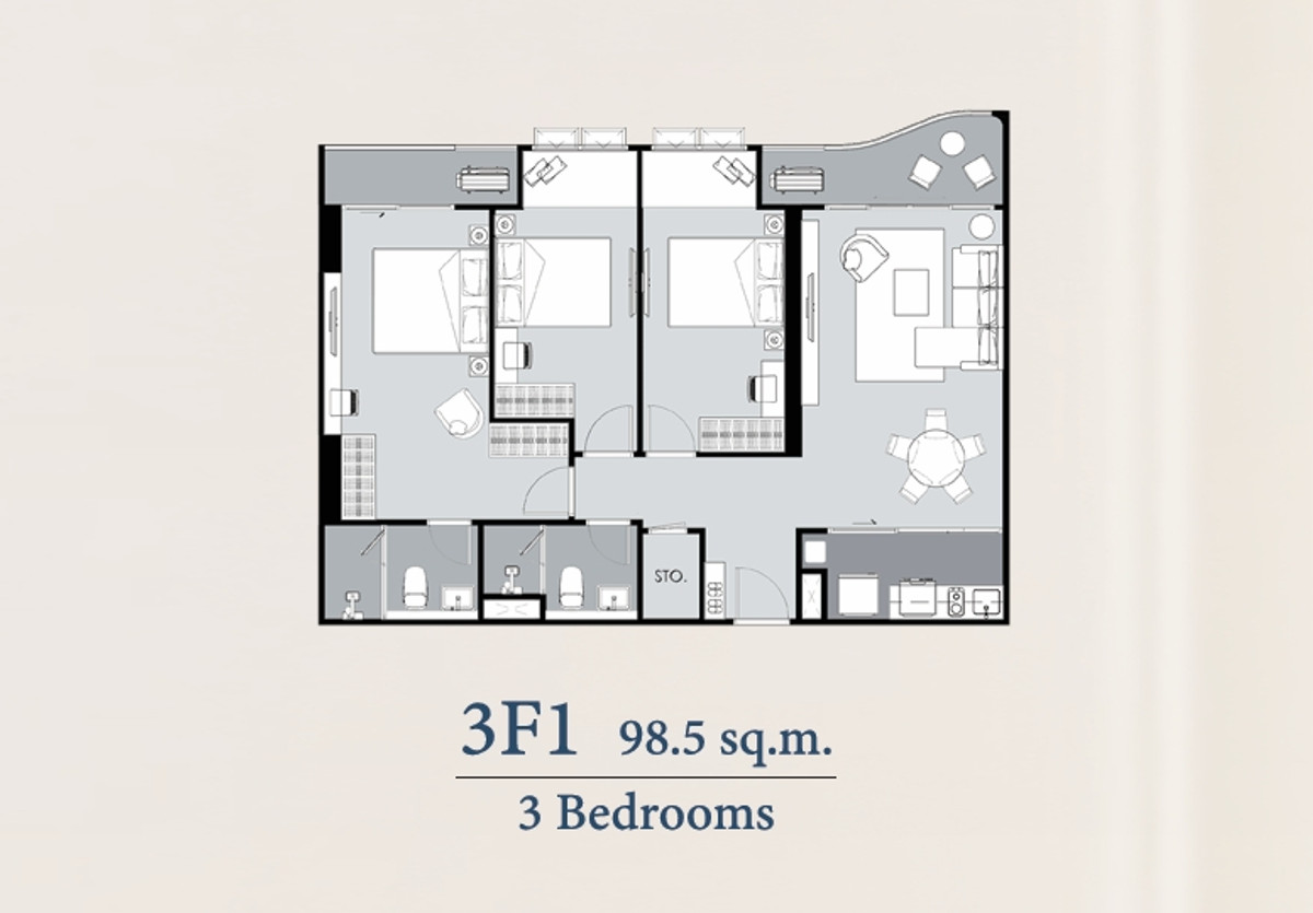 ขายดาวน์คอนโดสุขุมวิท อโศก ทองหล่อ : 3 ห้องนอน 98.5 ตร.ม. ห้องหายาก โควต้าชาวต่างชาติ 外中份额 อัตราผลตอบแทน 8.8%