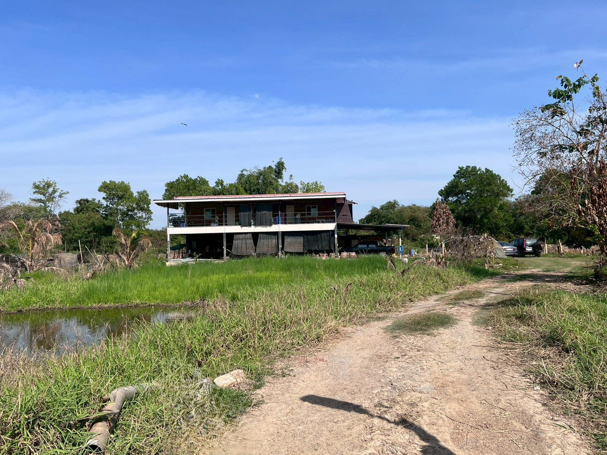For SaleHouseSing Buri : 95546 - 2-story garden house for sale with land, 4 rai 3 ngan 5 sq m., Phrom Buri District, Sing Buri Province, next to Highway 309.