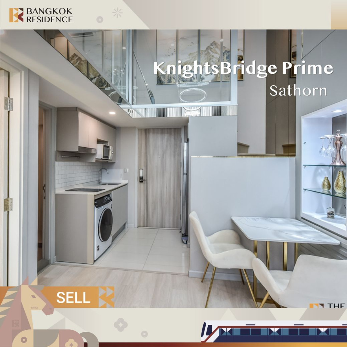 For SaleCondoSathorn, Narathiwat : Knightsbridge prime sathorn  room available near Bts Chong non si