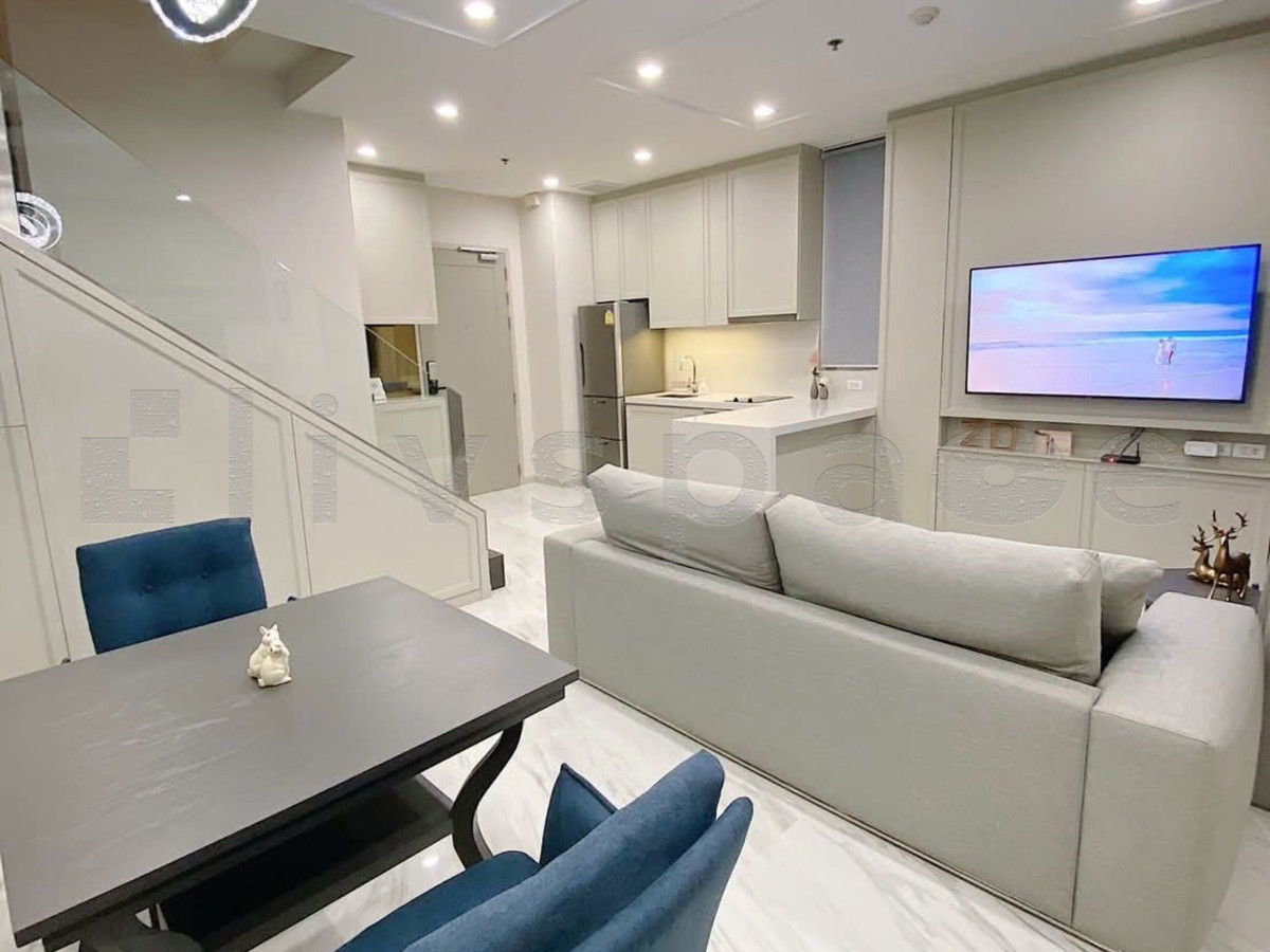 ขายคอนโดราชเทวี พญาไท : ▚ LF212ツ ขาย: Ideo Q Phayathai – 1 Bed Duplex 64 ตร.ม. 🏙️✨ Rare Unit! แต่งใหม่ร่วม 2 ล้าน ชั้นสูงวิวเทพ ห้องมุมเลขมงคล ใกล้จุฬา-BTS-ARL