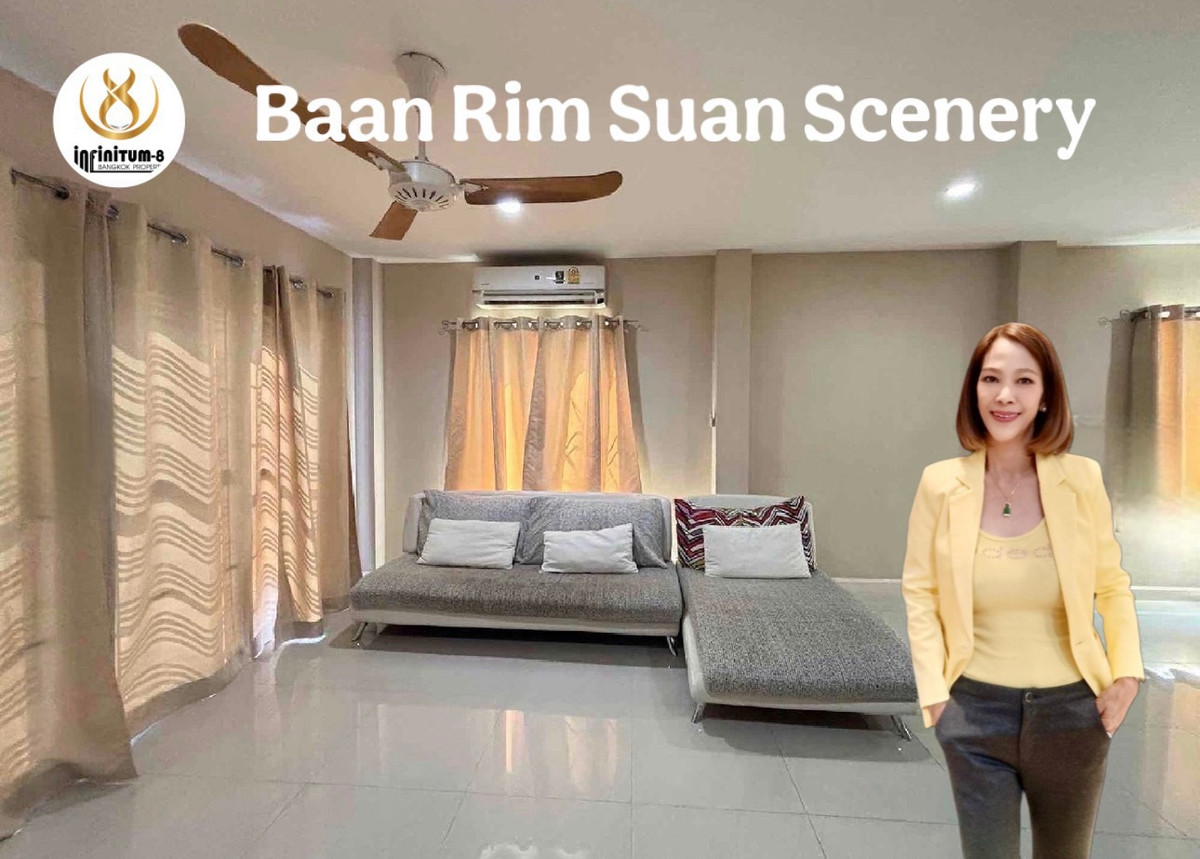 For RentHouseSamut Prakan,Samrong : 🩵 Garden View House @ Scenery Bangna–Suvarnabhumi for Rent (Near Market Village)
