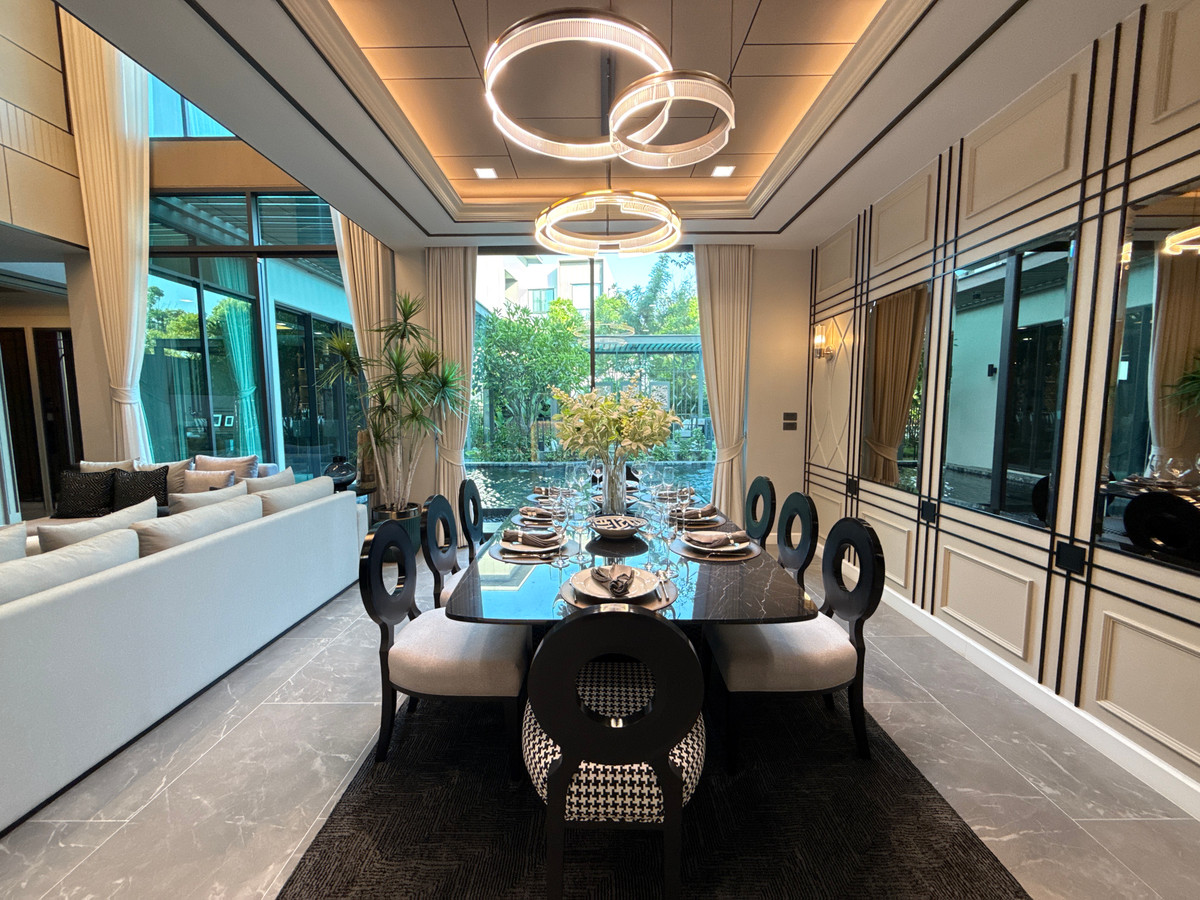 For SaleHouseLadkrabang, Suwannaphum Airport : THE ONE Signature Bangna–Rama 9 Trenda – Luxury 3-Storey Detached Pool Villa in Bangna–Rama 9 Please call: 082-894-4624