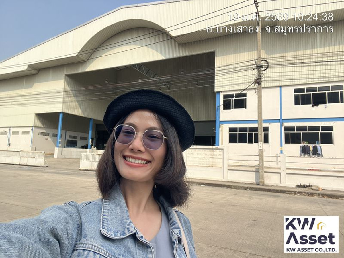 For RentFactorySamut Prakan,Samrong : 🕋Factory for rent 5,508 sq m 📍Bangna-Trad Km.23 outbound, Bang Sao Thong, Samut Prakan Province. Land in dark purple area🟪 KWASSET