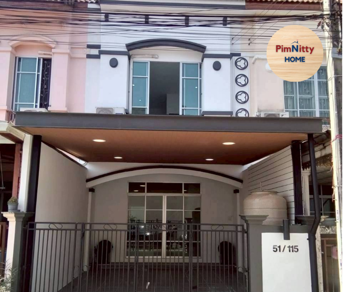 ขายทาวน์โฮมนวมินทร์ รามอินทรา : 🔴ทาวน์โฮม 2 ชั้น ติดถนนหทัยราษฎร์ หมู่บ้านรุ่งกิจแกรนด์วิสต้า มีห้องนอนชั้นล่าง #พร้อมเฟอร์นิเจอร์  ใกล้ ตลาดมีนบุรี รถไฟฟ้า สายสีชมพู ถนนสุวินทวงศ์ รามอินทรา