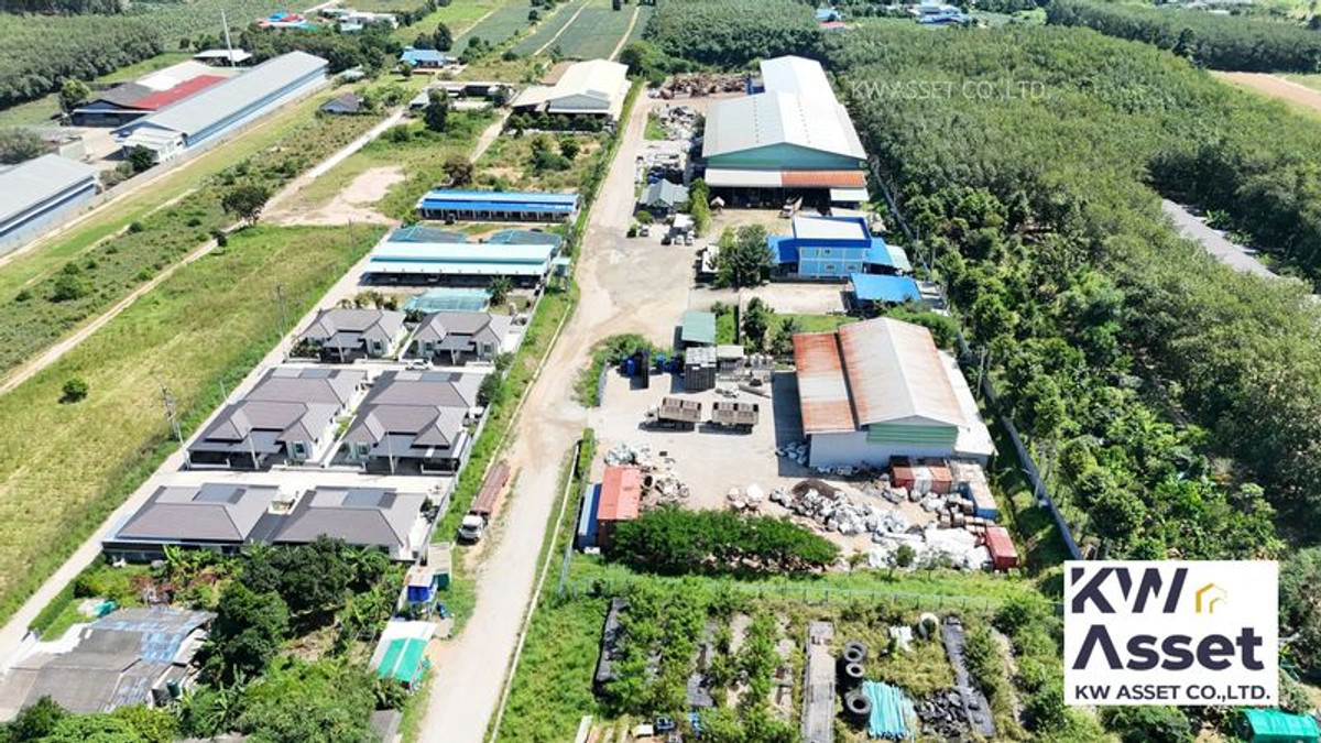 For SaleFactoryRayong : Factory for sale with land 24-1-10 rai with factory certificate 4 105, 53(5) Location Phananikom Subdistrict, Nikhom Phatthana District, Rayong Province 🟪Purple pattern land #KWASSET