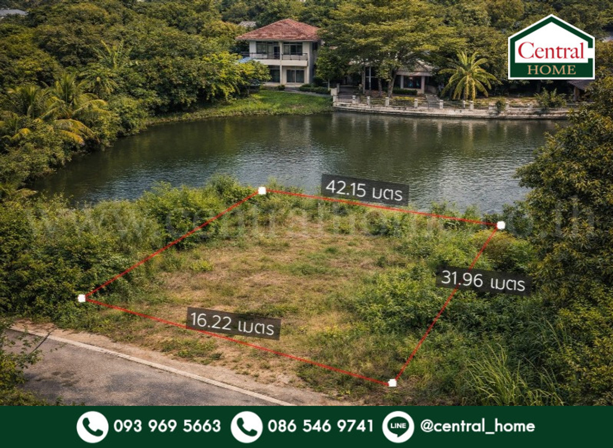 ขายที่ดินฉะเชิงเทรา : ที่ดินเปล่า ถมแล้ว 105.2 ตร.วา หมู่บ้าน การ์เด้นลากูน่า - ฉะเชิงเทรา ติดทะเลสาบ