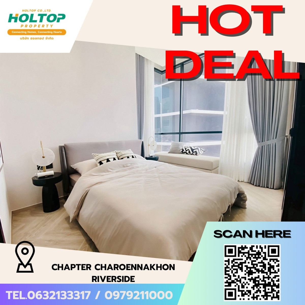 For RentCondoWongwianyai, Charoennakor : #S5633 Condo for rent near ICon Siam, Chapter Charoennakhon Riverside project.