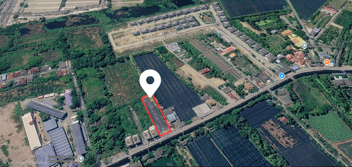 For SaleLandPhutthamonthon, Salaya : Beautiful land for sale, 1 rai, along Khlong Pathum Road, Thawi Watthana District, Bangkok.