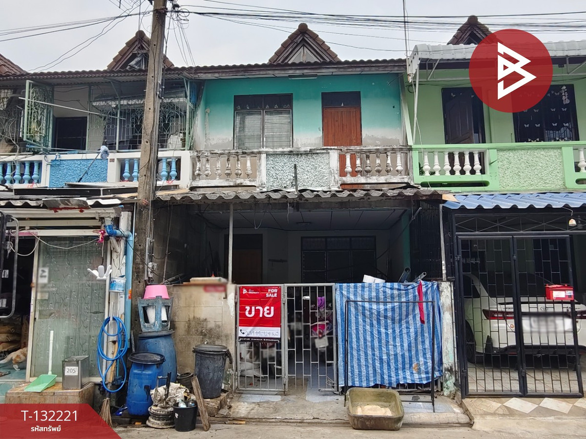 For SaleTownhomeMahachai Samut Sakhon : Townhouse for sale Im Amphon Village 9, Krathum Baen, Samut Sakhon