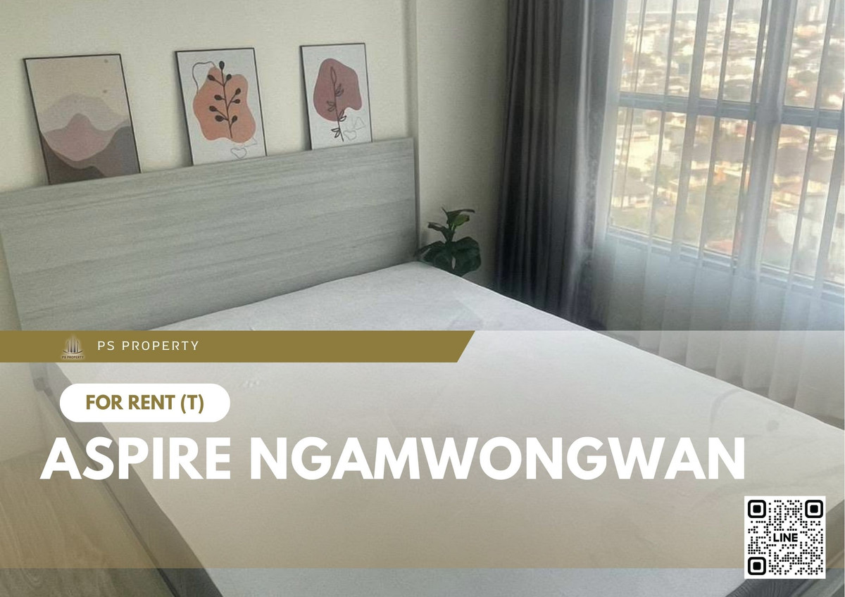 For RentCondoChaengwatana, Muangthong : For rent 📍 Aspire Ngamwongwan 📍 Fully furnished with appliances. Near The Mall Ngamwongwan.