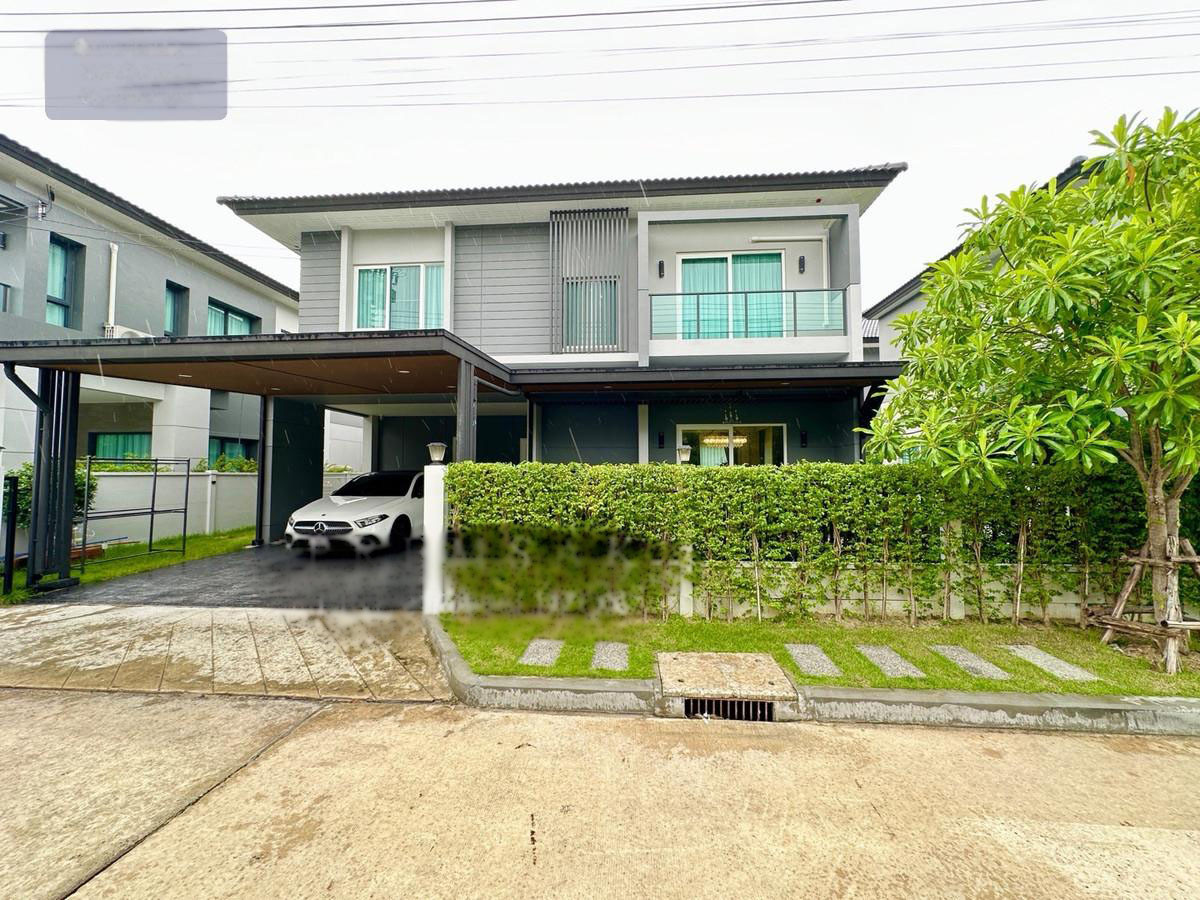 ให้เช่าบ้านปทุมธานี รังสิต ธรรมศาสตร์ : บ้าน 2 ชั้น พร้อมเฟอร์นิเจอร์ ตกแต่งสวยงาม ให้เช่า ย่านรังสิต-ปทุมธานี ใกล้โฮมโปร ฟิวเจอร์พาร์ค รังสิต เพียง 1.8 กม.