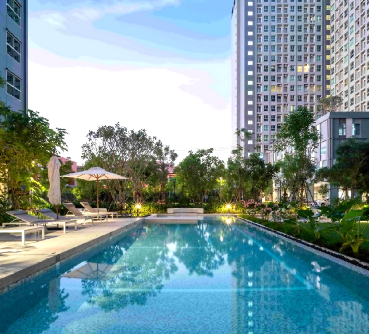 For SaleCondoPinklao, Charansanitwong : Condo Lumpini Ville Charan - Fai Chai, fully furnished, ready to move in, near Siriraj, near MRT Charan 13, complete central garden, 1 bedroom, 29 sq m., convenient travel to Siriraj Hospital, Central Pinklao, Thammasat University (Tha Phrachan), Phetkase