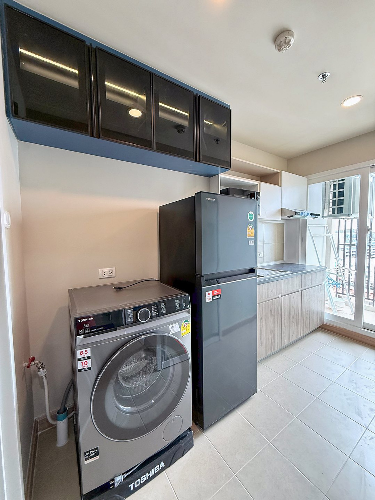 For RentCondoRamkhamhaeng, Hua Mak : PFD-07944 For rent Supalai Veranda Ramkhamhaeng, next to MRT, orange, 1 bedroom, 35 sq m., 7th floor, Building B.