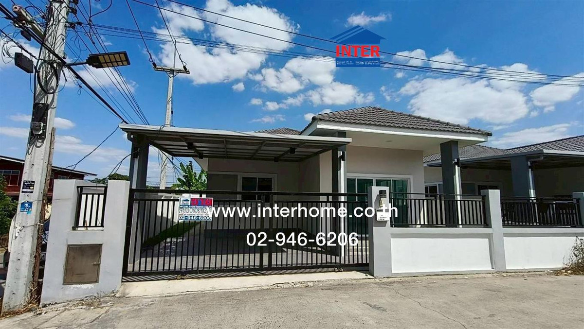 For SaleHousePathum Thani,Rangsit, Thammasat : Single house, 1 floor, 52.3 sq m, The Pruek Home Village - Lat Lum Kaeo. Near Bo Thong Temple Soi Talad Udomsap Road number 346 Lat Lum Kaeo Road, Lat Lum Kaeo, Pathum Thani