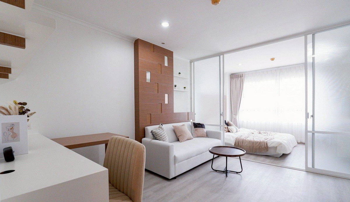 For SaleCondoRamkhamhaeng, Hua Mak : Call : 063-963-0333 Condo Lumpini Ville Ramkhamhaeng 26 Size 32.21 sq.m 1 Bed 3 floor Tower A, Fully furnished
