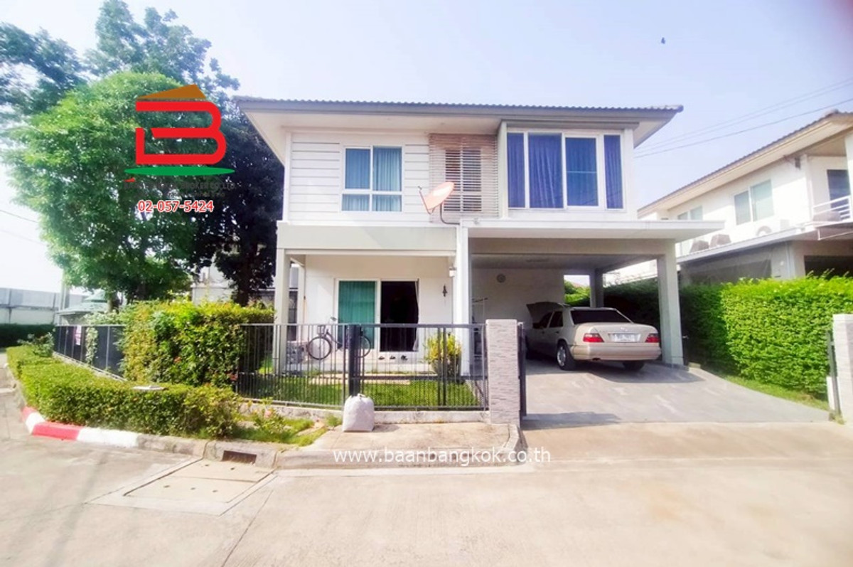 ขายบ้านนนทบุรี บางใหญ่ บางบัวทอง : บ้านเดี่ยว หลังมุม โครงการ ชัยพฤกษ์ บางใหญ่ เฟส4 เนื้อที่ 68 ตรว. ถนนกาญจนาภิเษก ต.เสาธงหิน อ.บางใหญ่ จ.นนทบุรี