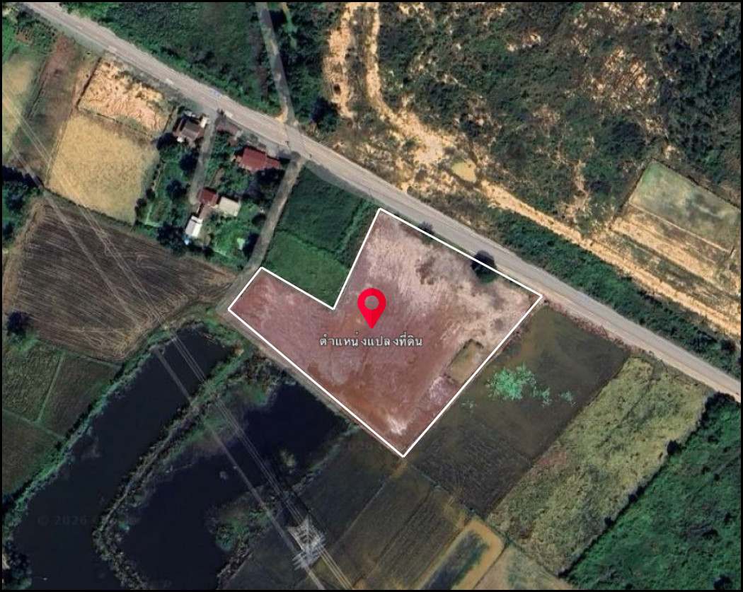 For SaleLandPhitsanulok : Land for sale, frontage: 113 meters, 8 rai 1 ngan 32 square wah, near Phitsanulok Airport.