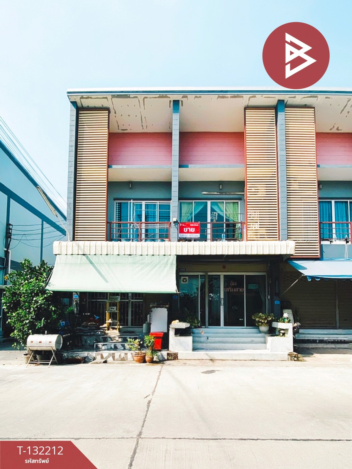 For SaleTownhomeMahachai Samut Sakhon : 2-story townhouse for sale, area 16.5 sq m, Tha Sai, Samut Sakhon.