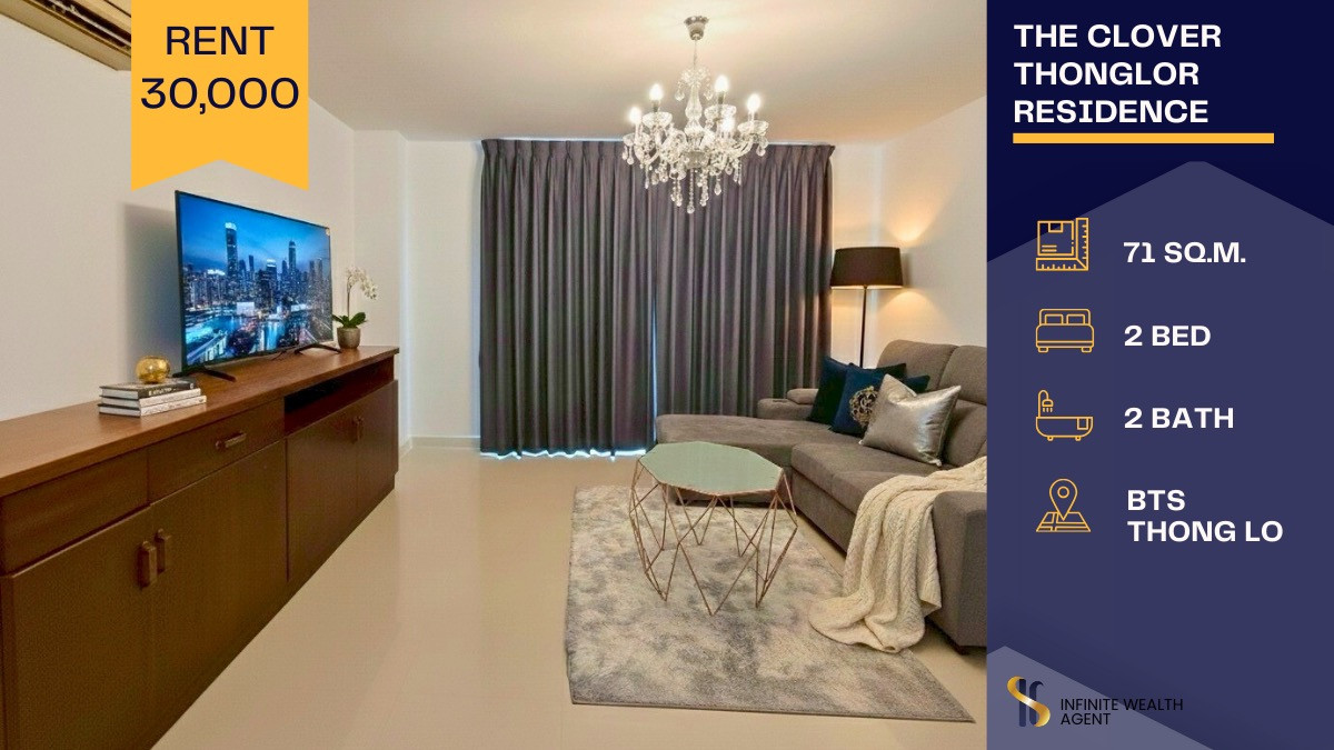 For RentCondoSukhumvit, Asoke, Thonglor : 🌿✨ Condo for Rent in Thonglor – Special Price!  The Clover Thonglor Residence 💰 Only THB 30,000 / month 📌 Available & ready to move in