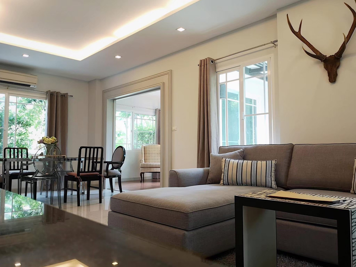 HousePattanakan, Srinakarin : Single house for sale and rent, wide area, good feng shui, Manthana Rama 9-Srinakarin, 3 bedrooms, 91 sq m.