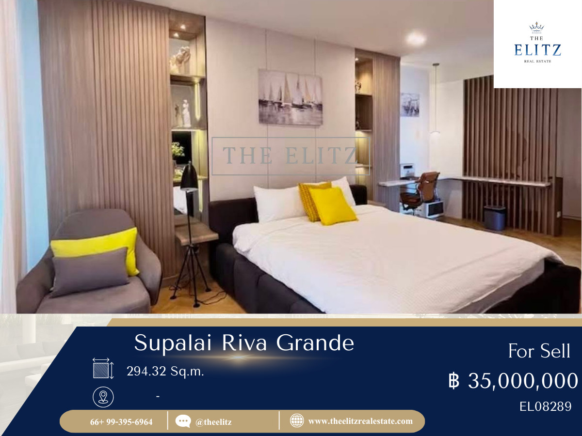 For SaleCondoRama3 (Riverside),Satupadit : ✨ Best value in Rama 3 Supalai Riva Grande, spacious rooms, high ceilings, airy, at a price per square meter that cant be found 💕
