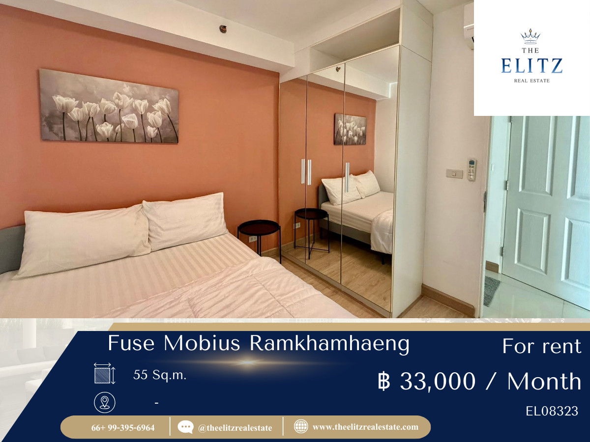 ให้เช่าคอนโดรามคำแหง หัวหมาก : ✨ Living in a Large Garden ✨ Fuse Mobius รามคำแหง สัมผัสพื้นที่สีเขียวขนาดใหญ่ใจกลางเมือง ห้องโปร่ง วิวสวย 💕