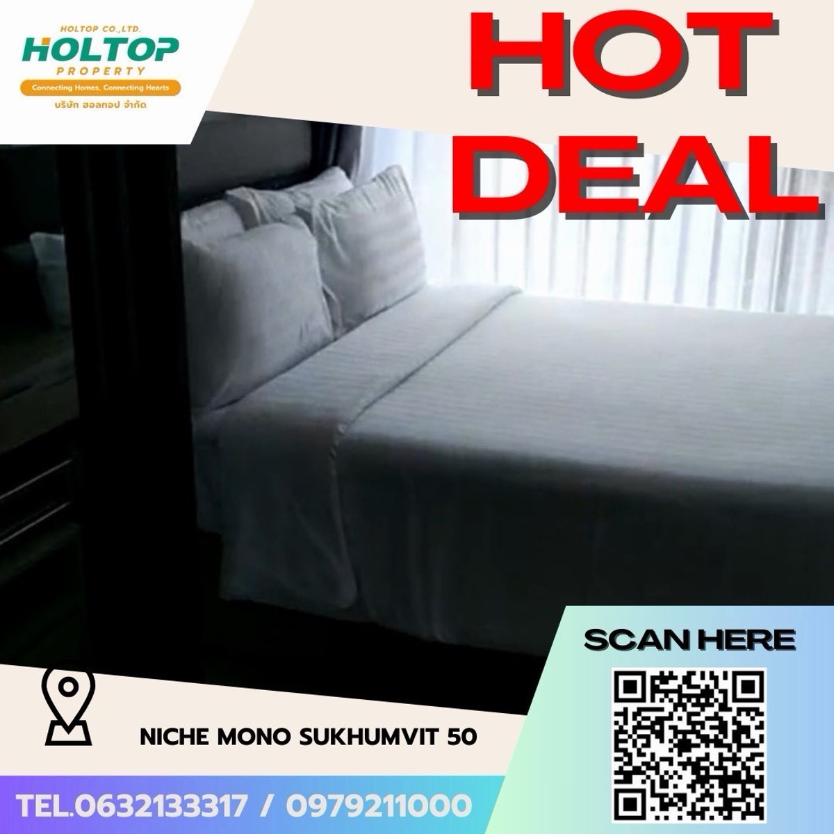 For SaleCondoOnnut, Udomsuk : Owner Post Condo priced below market 
 The Niche Mono Sukhumvit 50 (The Niche Mono Sukhumvit 50)