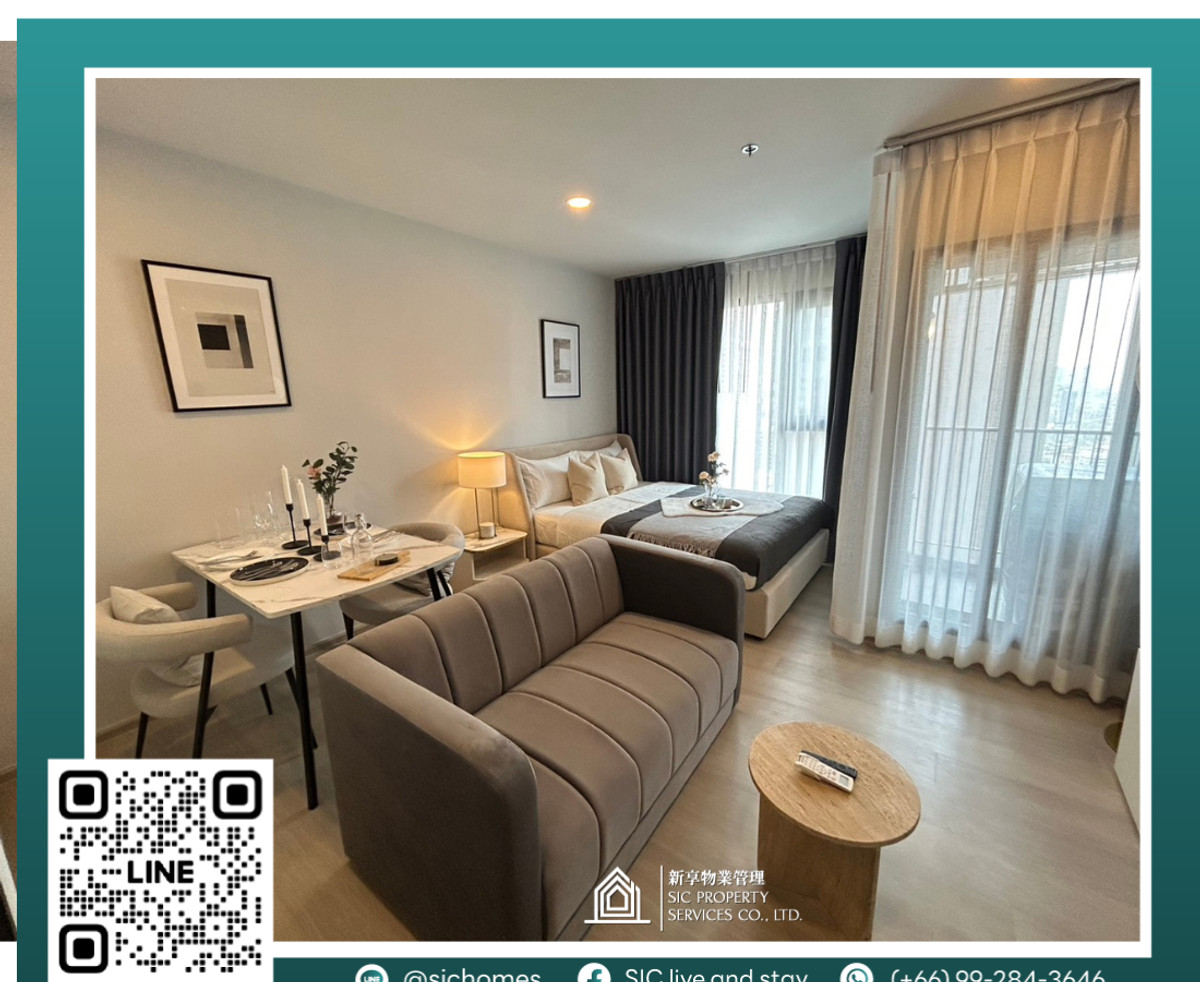 For RentCondoOnnut, Udomsuk : For rent ✨Aspire Onnut Station ✨ Studio, size 27 sq m, new room, decorated, ready to move in 🥰💕 Convenient travel near BTS On Nut 🚅