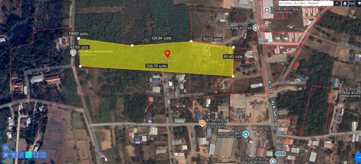 ขายที่ดินบุรีรัมย์ : ขาย ที่ดิน 13 ไร่ โฉนดครุฑแดง ใกล้ ถนนหลัก นางรอง-ละหานทราย 