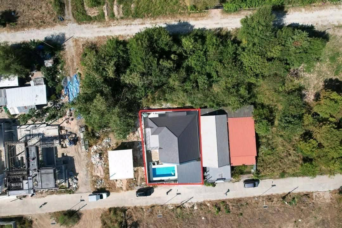 For SaleHousePattaya, Bangsaen, Chonburi : Mountain view pool villa for sale, 84 sq m, 3 bedrooms, 3 bathrooms, overlooking Huai Tu Bang Saray Reservoir, in front is the mountain, behind is the sea.