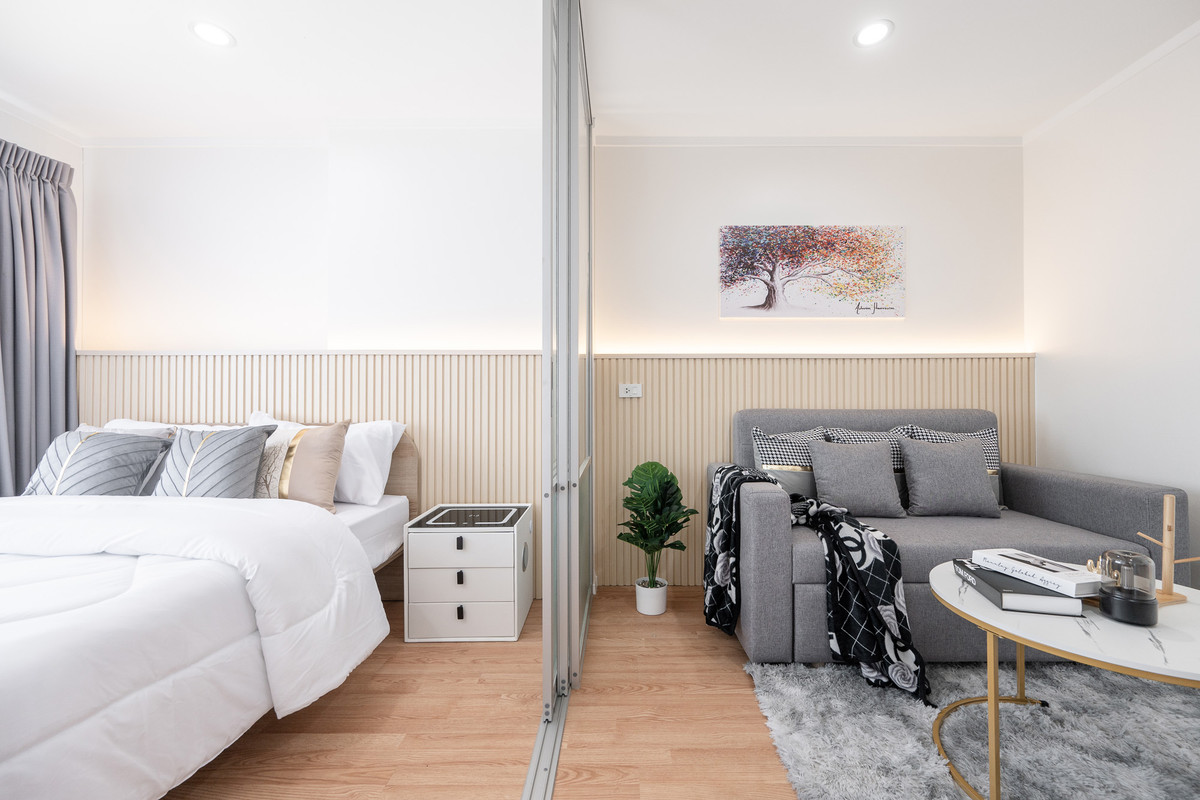 For SaleCondoBang Sue, Wong Sawang, Tao Pun : Condo near the BTS, only 5 minutes! Complete facilities Plus lots of furniture so you can just carry your bags and move in! Lumpini Ville Prachachuen-Phongphet 2
