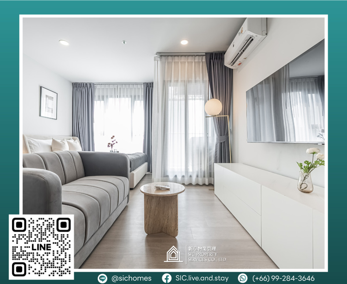 For RentCondoOnnut, Udomsuk : For rent ✨Aspire Onnut Station ✨ Studio, size 27 sq m, new room, decorated, ready to move in 🥰💕 Convenient travel near BTS On Nut 🚅