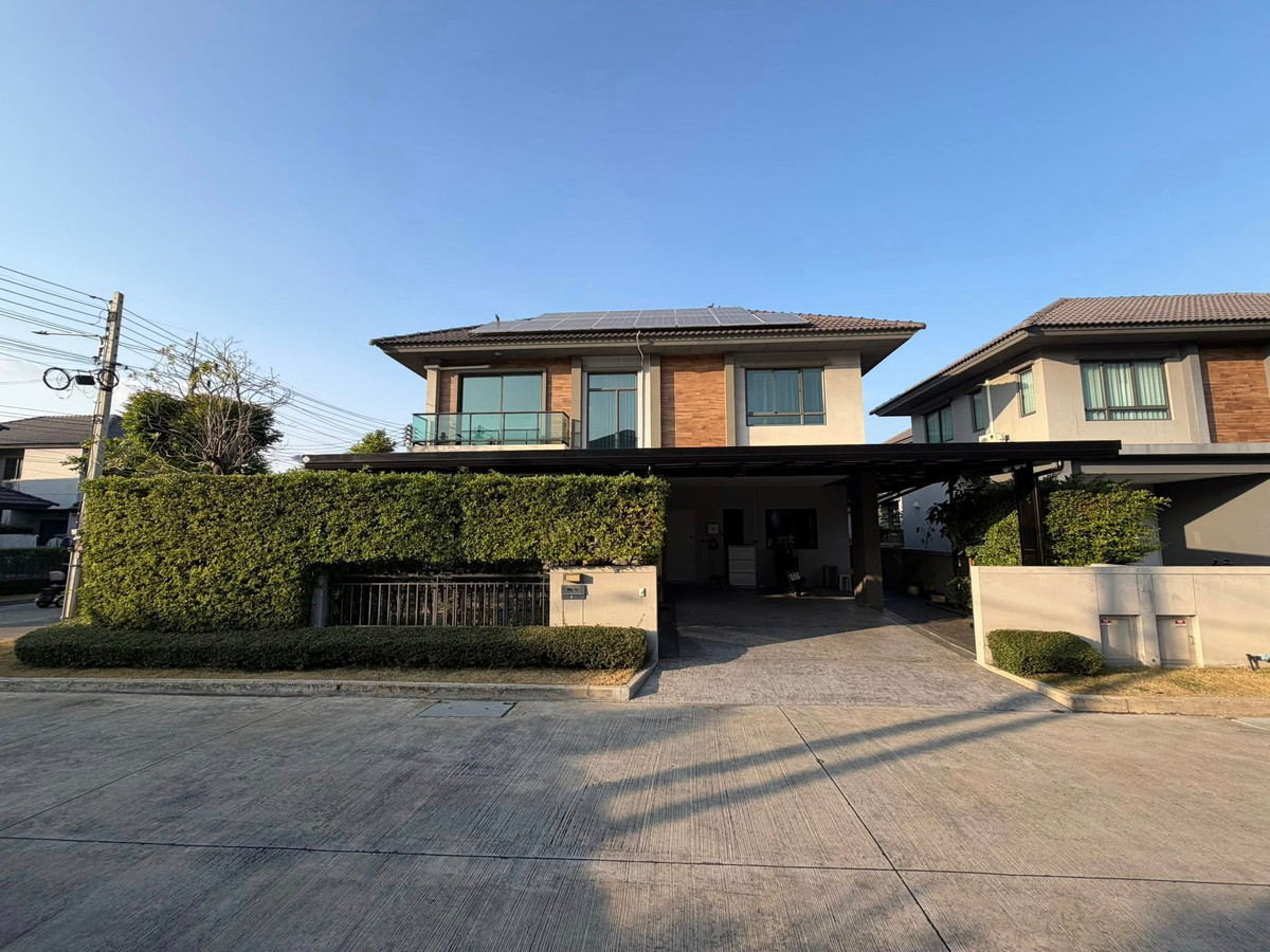 For SaleHousePathum Thani,Rangsit, Thammasat : For sale: 2-story detached house, corner room, beautifully decorated, Rangsit-Thanyaburi area. Near North Bangkok University Rangsit Campus, only 2.7 km.